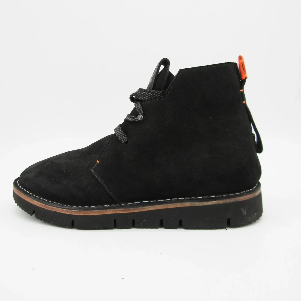 No. One Alpha Stitch Black Suede Chukka Boots Mens Vibram Sole Lace Up Ankle